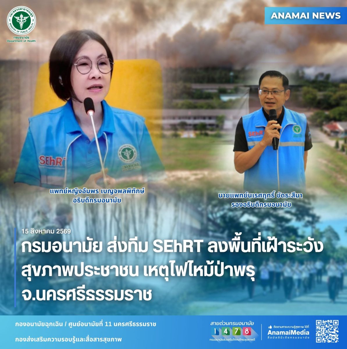 จากสถานการณ์ฝนทิ้งช่วง ประกอบกับกระแสลมแรงและสภาพอา...