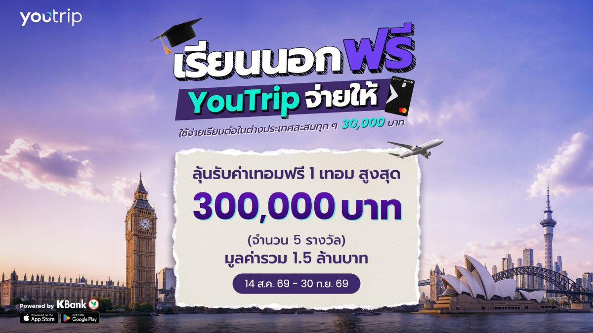 จำนวนนักเรียนที่ใช้ YouTrip จ่ายค่าเทอมในช่วงครึ่งแ...