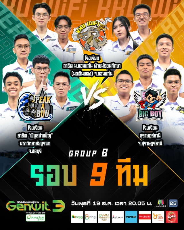 การแข่งขันในรายการ "Genwit อัจฉริยะพันธุ์...