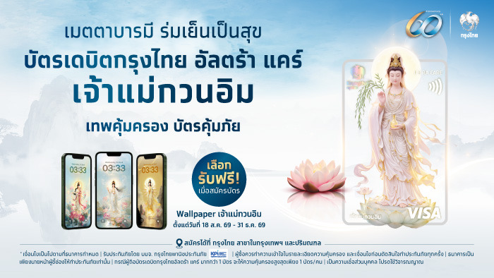 ธนาคารกรุงไทย เปิดตัวบัตรเดบิตสายมูใหม่ "กรุงไทย อั...