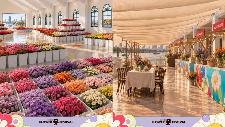 นับถอยหลังสู่ "Bangkok Flower Festival 2026" เทศกาลดอกไม้ครั้งแรก ชวนปักหมุด "ยอดพิมาน - ปากคลองตลาด" สัมผัสโลกแห่งดอกไม้ริมเจ้าพระยา18-27 ก.ย.นี้