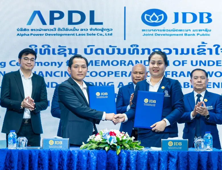 ALPHAX ส่ง APDL จับมือ JDB เสริมแกร่งทางเลือกเงินทุน ปูทางพัฒนา Solar ใน สปป.ลาว สูงสุด 400 MW
