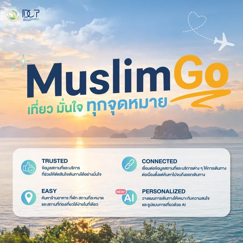 กรมการท่องเที่ยว เปิดตัว "MuslimGo" ชู AI วางแผนเที่ยว ดันไทยสู่จุดหมายท่องเที่ยวมุสลิมระดับโลก