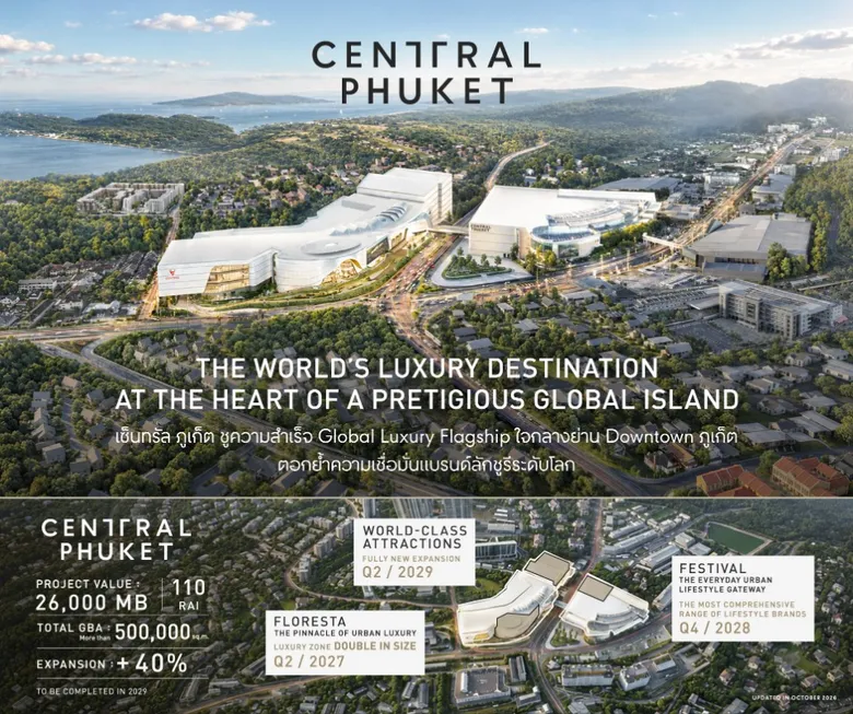 Central Phuket Unveils Luxury Expansion Progress, Set to Welcome World-Class Luxury Brands and Reaffirm Its Success as a Global Luxury Flagship in the Heart of Downtown Phuket