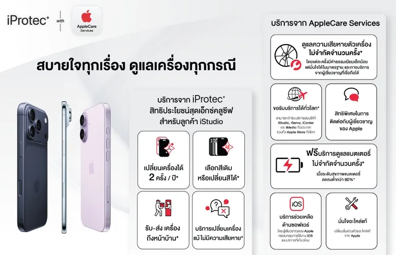bolttech ผนึก 3 ผู้จัดจำหน่าย Apple ขยายบริการ Device Protection ในไทย เปิดตัว "iProtec+ with AppleCare Services" ผ่าน iStudio และ U-Store