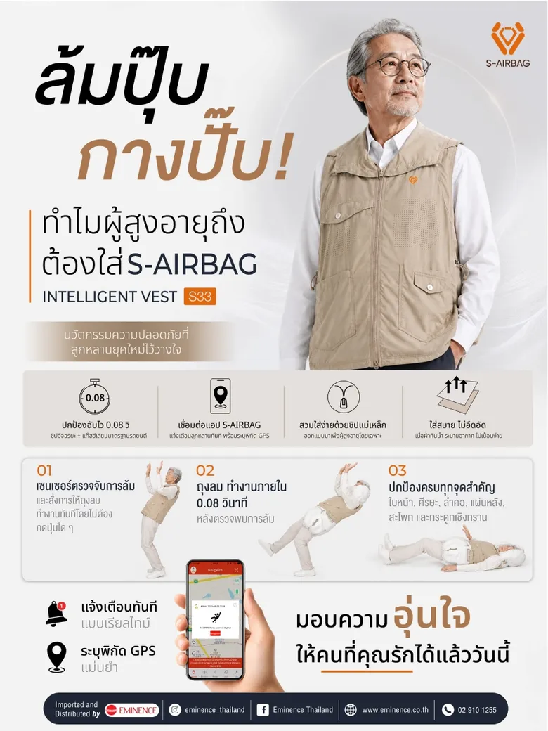 'เอ็มมีเน้นซ์' เปิดตัว S-AIRBAG S33 เสื้อกั๊กถุงลมนิรภัยอัจฉริยะรายแรกในประเทศไทย