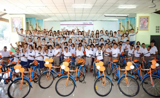 ไอเอ็นจี ร่วมกับ ทีเอ็มบี มอบจักรยานเพื่อเปลี่ยนให้เยาวชนและครอบครัวมีชีวิตที่ดีขึ้น