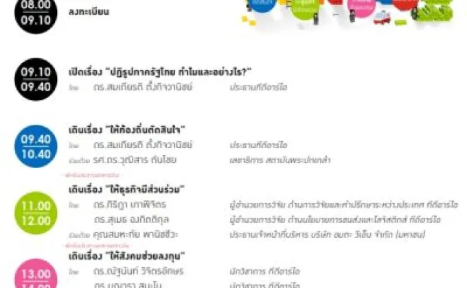 ทีดีอาร์ไอเตรียมเปิด 4 หนทาง “ปรับบทบาทรัฐไทย...ให้ประชนได้รับบริการที่ดี”