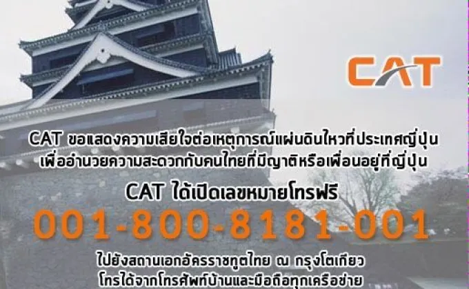 CAT เปิดเลขหมายพิเศษ001 800 8181