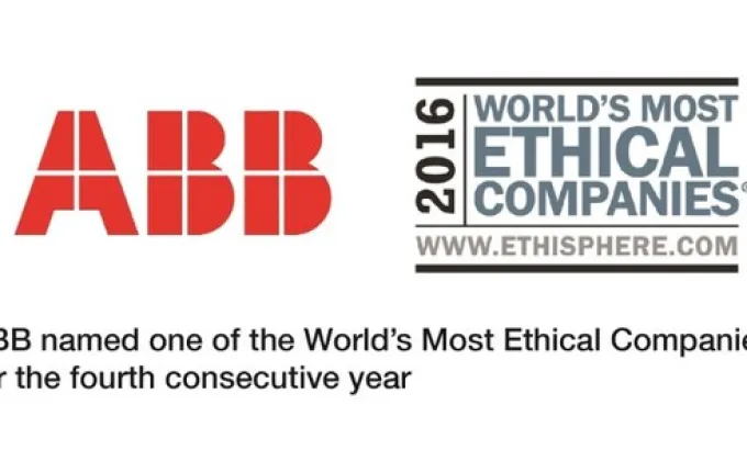 ABB ได้รับการยกย่องให้เป็นหนึ่งในองค์กรที่มีจริยธรรมสูงสุดในโลก