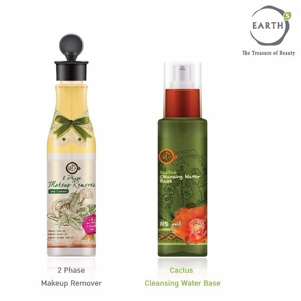  EARTHs - The Treasure of Beauty ขอแนะนำ 2 ผลิตภัณฑ์ทำความสะอาดผิวสุดล้ำลึกใหม่ล่าสุด!! Earths Skin Food 2 Phase Makeup Remover และ Cactus Cleansing Water Base