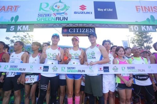 นาวินต้าร์ - บี้ เคพีเอ็น แทคทีม ก้อย รัชวิน และ โย ยศวดี  พร้อมด้วยเหล่านักวิ่งหัวใจสีเขียว 17,000 คน ร่วมวิ่งปลูกป่า 17,000 ต้น อย่างคึกคัก 17 สนามทั่วไทย ในงาน “robinson suzuki green run”