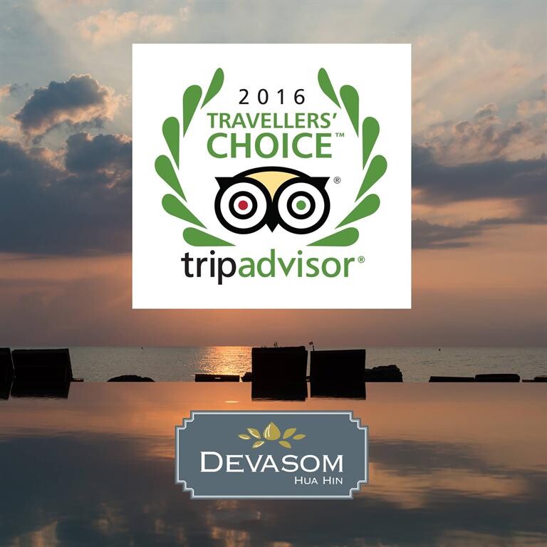 เทวาศรมหัวหินรีสอร์ท ได้รับรางวัล TripAdvisor Travellers’ Choice Award เป็นครั้งที่สาม
