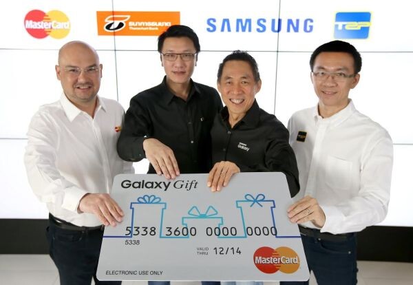 ธนชาตจับมือซัมซุง, มาสเตอร์การ์ด และ ทีทูพี เปิดตัว “Galaxy Gift Prepaid Card” พร้อมเติมเงินให้ฟรี 3,000 บาท ในงาน Thailand Mobile Expo 2016
