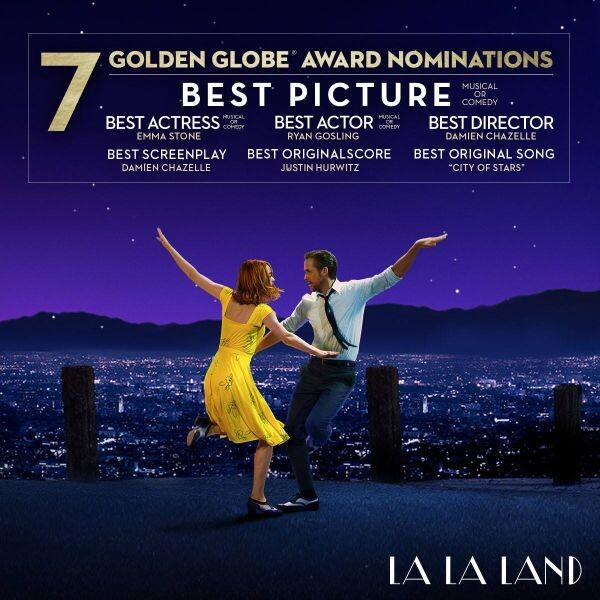 Movie Guide: LA LA LAND เข้าชิงสูงสุด 7 ลูกโลกทองคำ ทำลายสถิติบ๊อกซ์ ออฟฟิศ พ่วงหนังเยี่ยม Critics’ Choice เปิดตัวทำลายสถิติรายได้ต่อโรงปี 2016