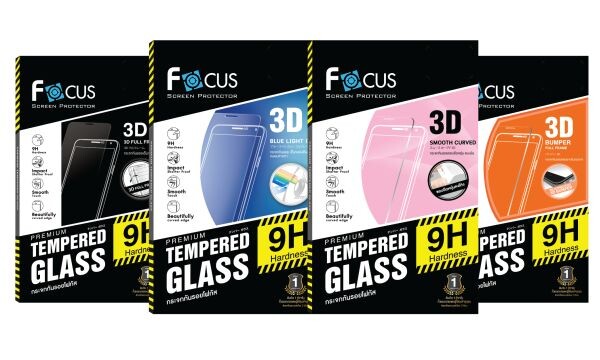 FOCUS TEMPERED GLASS 3D FULL FRAME กระจกกันรอยเต็มจอลงโค้งโฟกัส