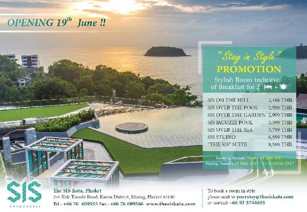 โปรโมชั่น: The SIS Kata Phuket launch grand opening promotion