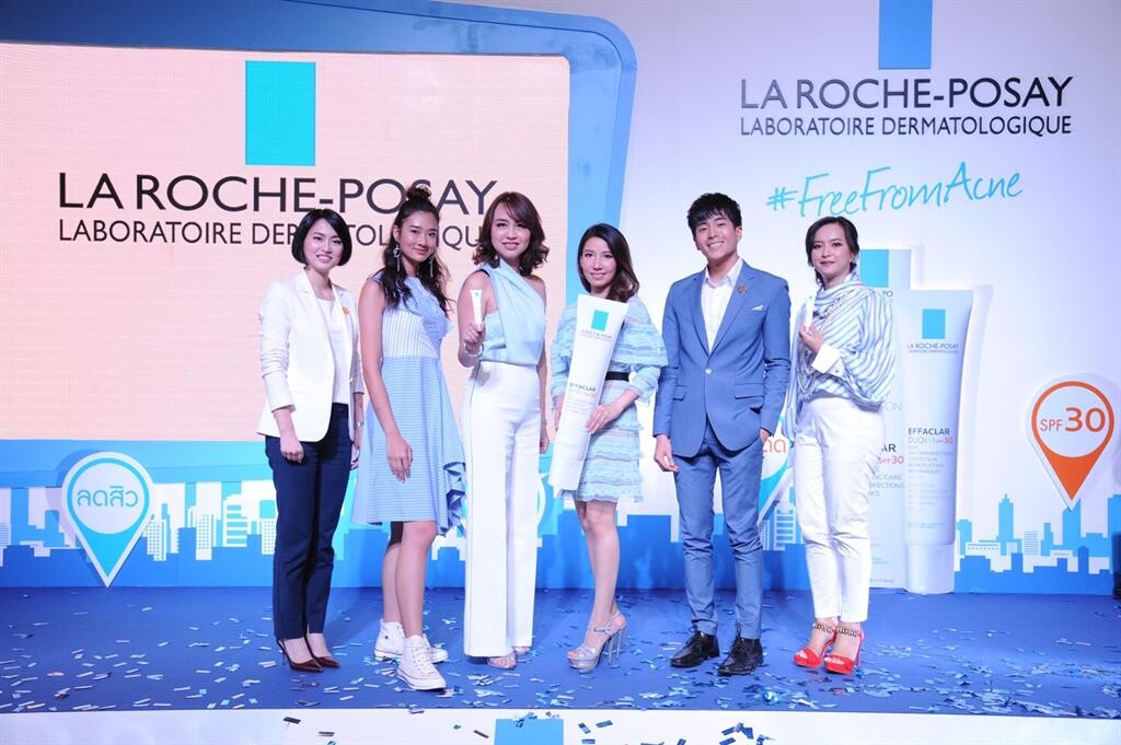 “นน – ออกแบบ” อวดผิวใสไร้สิว ในงาน “La Roche-Posay Free From Acne”