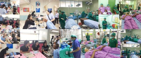 PECF ออกหน่วยแพทย์เคลื่อนที่ผ่าตัดตาต้อกระจก ณ โรงพยาบาลสวรรคโลก (16-19 กันยายน 2560)