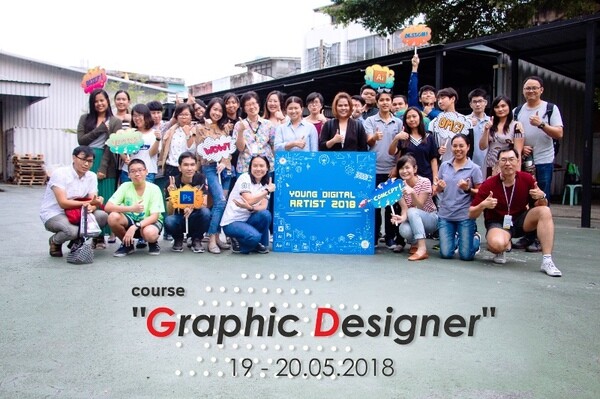 Coures Graphic Designer ภายใต้โครงการ "Young digital artist 2018" ซึ่งเป็นการร่วมมือกันระหว่าง บริษัท ยิบอินซอย จำกัด และ คณะวิทยาการและเทคโนโลยีสารสนเทศมหาวิทยาลัยเทคโนโลยีมหานคร