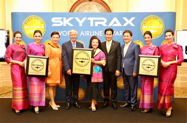 การบินไทยรับรางวัลสายการบินยอดเยี่ยมอันดับ 1 จากสกายแทรกซ์ 3 รางวัล