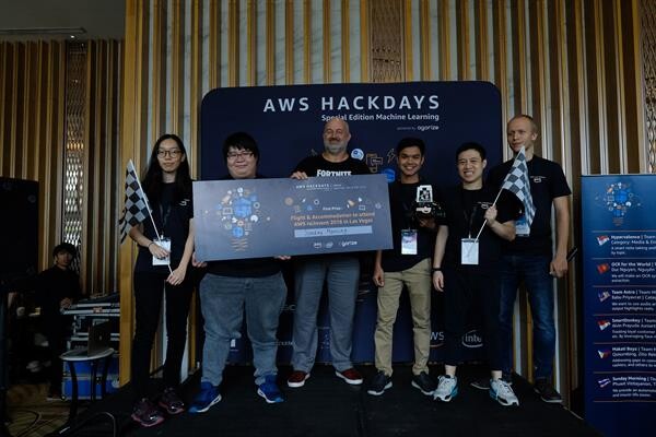ทีม ซันเดย์ มอร์นิ่ง จากประเทศไทย คว้าแชมป์ระดับอาเซียน มาครอง ในการแข่งขันรอบชิงชนะเลิศ AWS Hackday 2018