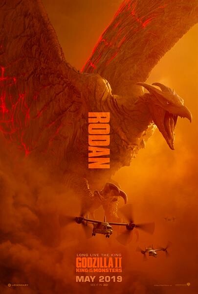 Movie Guide: เหล่าสัตว์ประหลาดปรากฏบนโปสเตอร์คาแรคเตอร์ "Godzilla II: King of the Monsters"