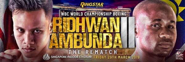 สังเวียนมวย “Ringstar Boxing” กลับมาอีกครั้ง 29 มีนาคมที่สิงคโปร์ เตรียมระเบิดความมันไปกับสามคู่เอก พร้อมการรีแมตช์ของ Ridhwan-Ambunda และอีกมากมาย