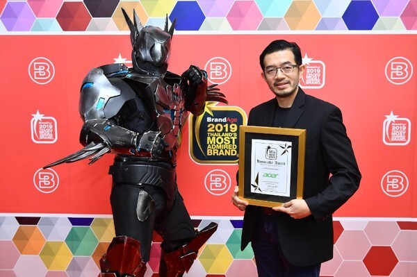 เอเซอร์ ย้ำภาพผู้นำนวัตกรรมไอที รับรางวัล Thailand’s Most Admired Brand 2019