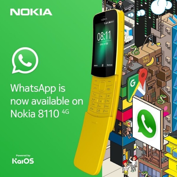 Nokia 8110 สามารถดาวน์โหลดแอปพลิเคชัน WhatsApp ได้แล้ววันนี้ทั่วโลก
