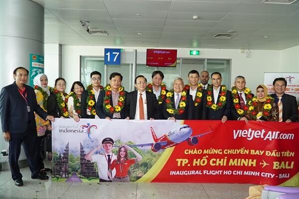 เวียตเจ็ทเปิดบริการเส้นทางบินใหม่เชื่อมโฮจิมินห์สู่บาหลี