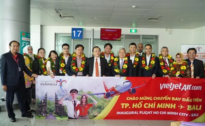 เวียตเจ็ทเปิดบริการเส้นทางบินใหม่เชื่อมโฮจิมินห์สู่บาหลี
