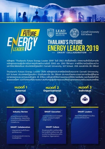 หลักสูตรพัฒนาภาวะผู้นำด้านพลังงาน Thailand’s Future Energy Leader