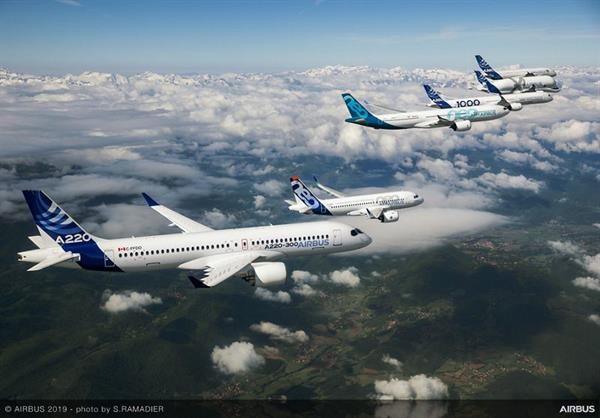 ความต้องการผลิตภัณฑ์เครื่องบินพาณิชย์ใหม่ๆ ของแอร์บัสนั้นล้นหลามที่งานปารีสแอร์โชว์ 2019