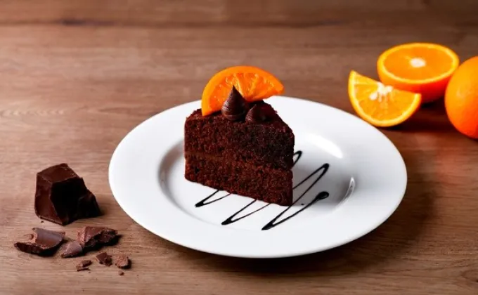 เค้กช็อกโกแลตและส้ม เพื่อสุขภาพปราศจากนมวัว