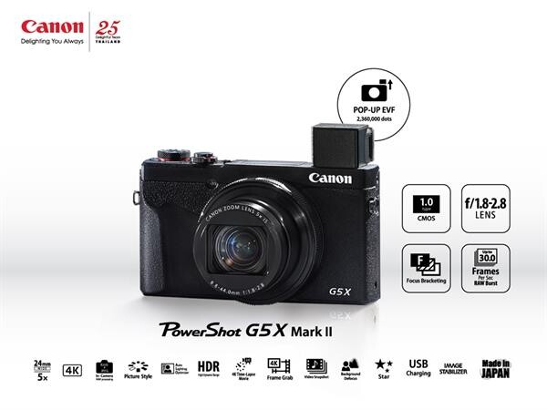 แคนนอน เปิดตัว กล้องดิจิทัลคอมแพคเรือธงรุ่นใหม่ PowerShot G5 X Mark II และ PowerShot G7 X Mark III สร้างสรรค์การถ่าย Vlog ได้ในกล้องขนาดพกพา