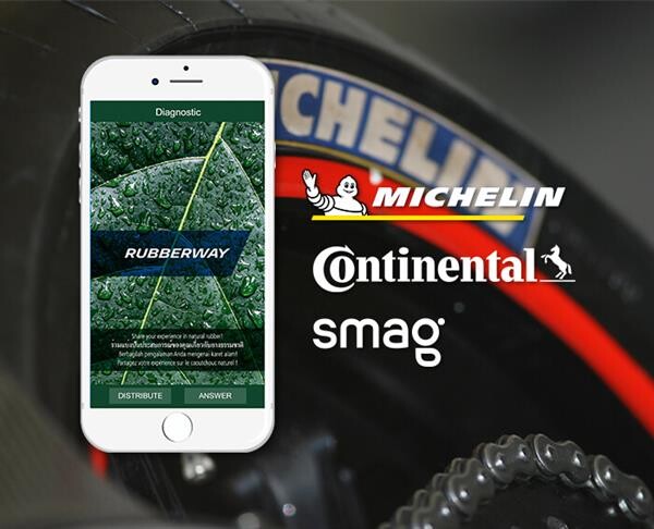 MICHELIN, CONTINENTAL AND SMAG PARTNER TO DEVELOP RUBBERWAY(R), THE SMARTPHONE APPLICATION DESIGNED TO MAP SUSTAINABILITY PRACTICES ACROSS THE NATURAL RUBBER INDUSTRY