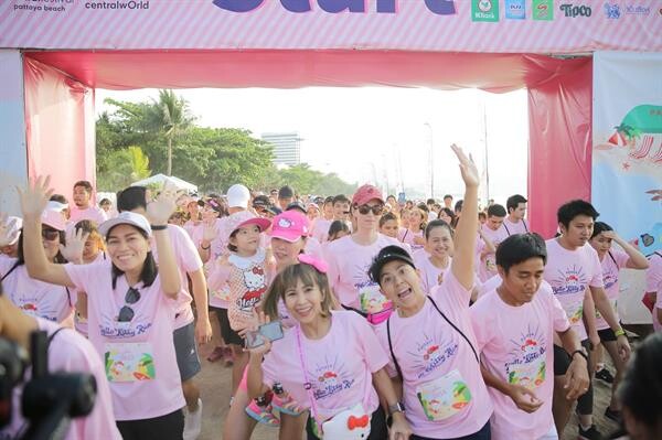 ยกขบวนกระหึ่มชายหาดพัทยา Hello Kitty Run Pattaya 2019 สาวกคิตตี้ เบิร์ดเดย์ฉลองวันเกิด Hello Kitty ครั้งแรกในไทย
