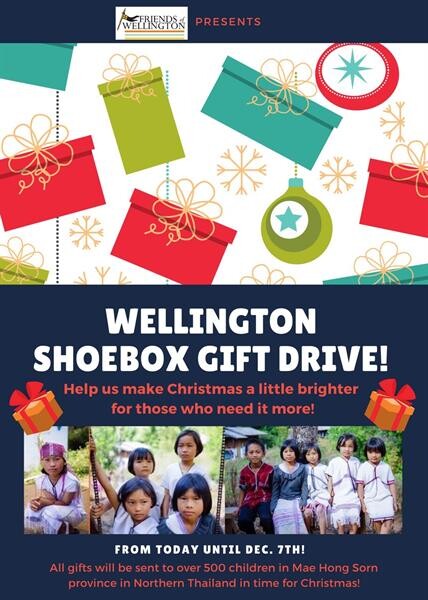 เวลลิงตัน คอลเลจ จัดกิจกรรม “Wellington Shoebox Gift Drive” ส่งของขวัญจากใจ ร่วมสร้างรอยยิ้มเพื่อน้องในชนบท