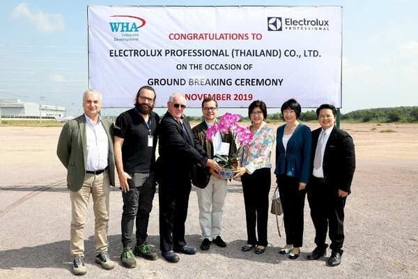 Electrolux Professional (Thailand) Co., Ltd celebrating Groundbreaking ceremony for Construction of New Manufacturing facility on WHA Rayong Industrial Land 7th November 2019
