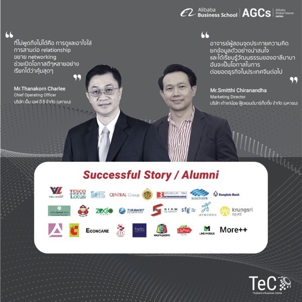 TeC เปิดรับสมัครผู้เข้าร่วมหลักสูตรที่ดีที่สุดของ Alibaba Business School “Alibaba Master CEO Program” รุ่นที่ 4 เพื่อยกระดับนักธุรกิจไทย ขับเคลื่อนธุรกิจผ่านอีคอมเมิร์ซ