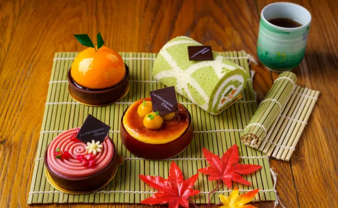 ร้านขนม ลา พาทิสเซอร์รีแนะนำขนมเค้กในสีสันฤดูใบไม้เปลี่ยนสีที่ประเทศญี่ปุ่น