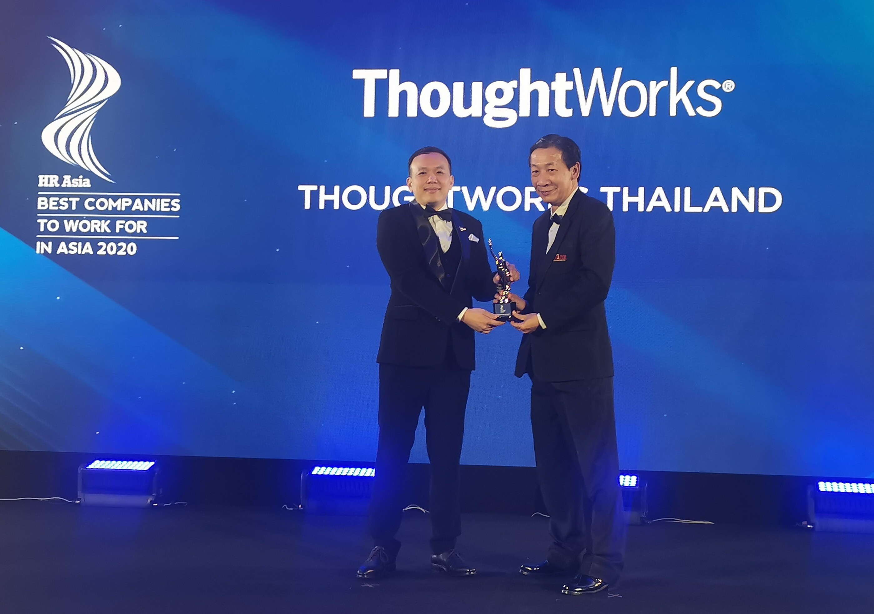 ThoughtWorks ประเทศไทย ได้รับรางวัล "บริษัทที่น่าทำงานมากที่สุด" ประจำปี 2563 โดย HR Asia