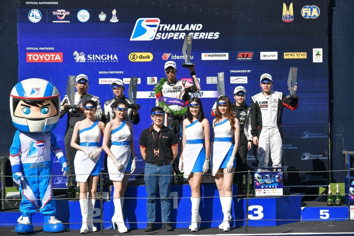 มาสด้า2 เปิดศึกประลองความเร็ว Thailand Super Series 2020 จารุตม์ จรวิเศษ ผงาดคว้าแชมป์เรซแรกมาครองได้สำเร็จ