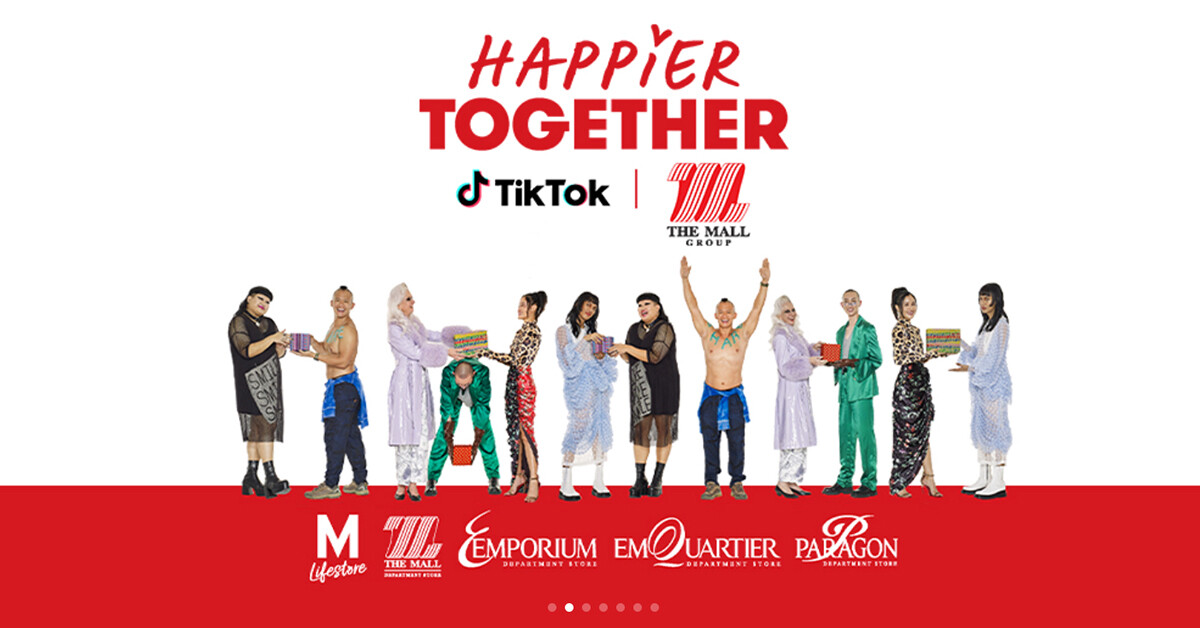 TikTok จับมือ เดอะมอลล์ กรุ๊ป ชวนคนไทยร่วมแบ่งปันความสุขรับปีใหม่ กับแคมเปญ #HappierTogetherTH