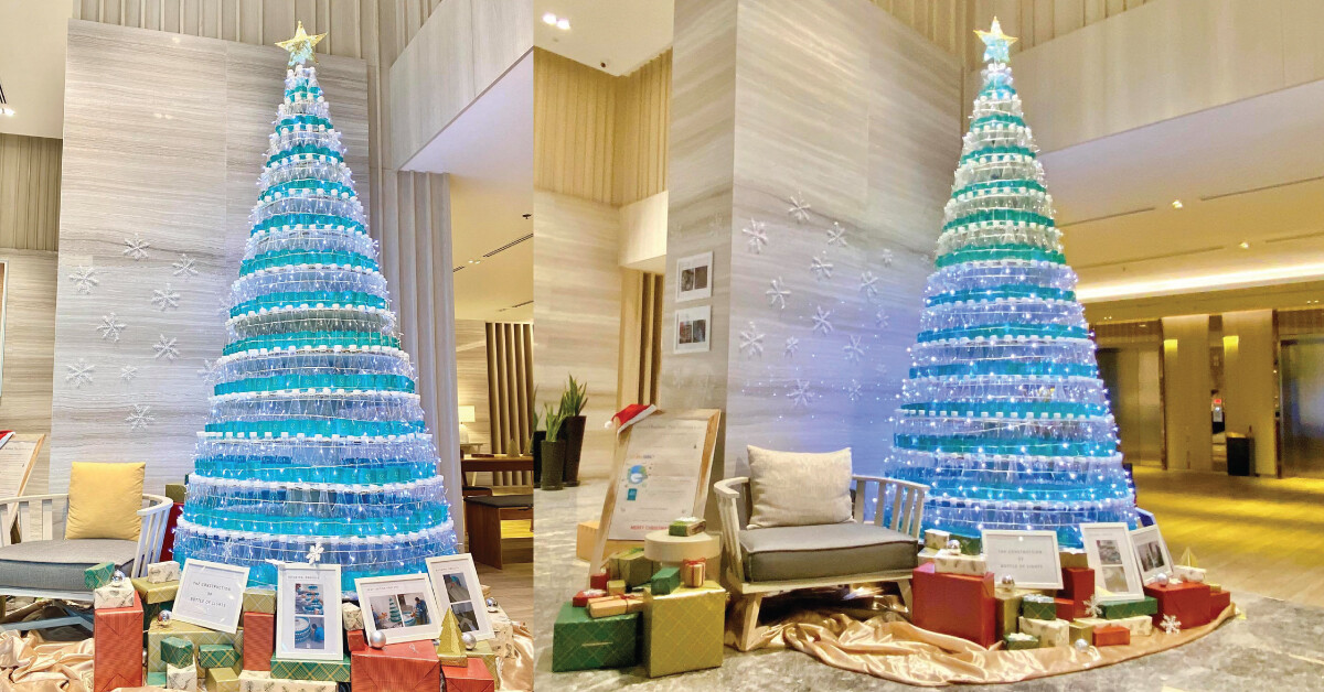 "โรงแรมโอ๊ควูด สวีท แบงค็อก" ผุดไอเดียรีไซเคิล ส่งความสุขผ่านต้นคริสต์มาสแบบคนรักษ์โลก