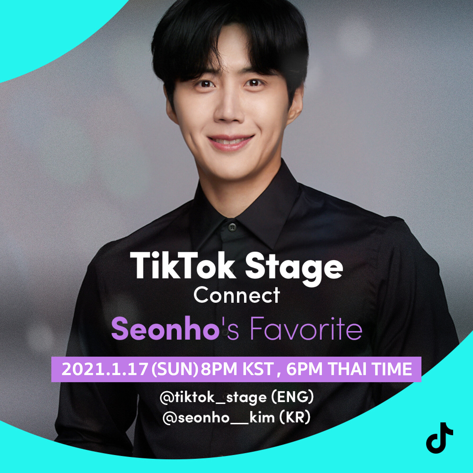TikTok invites fans in Thailand to join the exclusive 'TikTok Stage Connect - Seon-ho's Favorite' event and interact with the actor on January 17, 2021