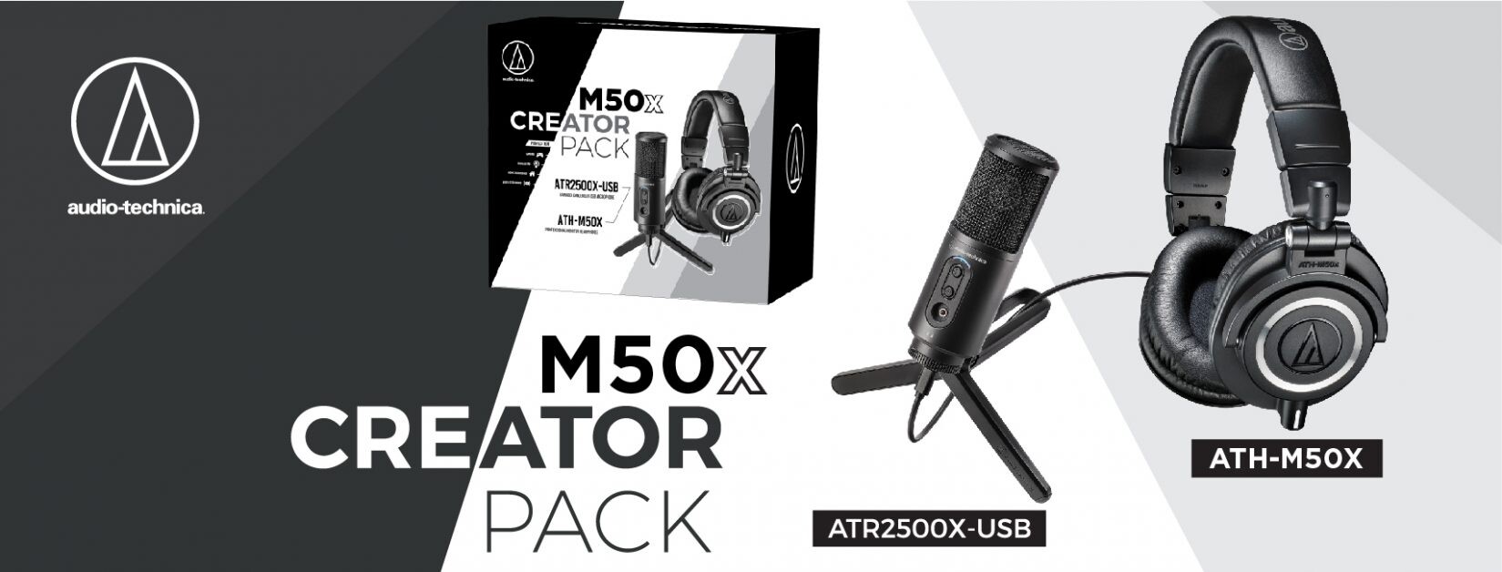 อาร์ทีบีฯ ประเดิมศักราชใหม่เอาใจผู้ผลิตคอนเทนต์ ส่งชุด M50x Creator Pack พร้อมไมโครโฟน ATR2500X-USB จากแบรนด์ Audio-Technica ในราคาสุดคุ้ม