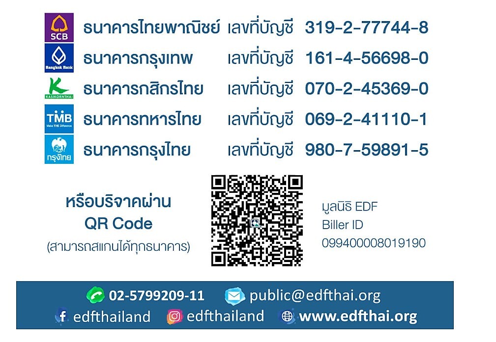 แกร็บไทยโกมอบเงินโครงการ "อร่อยด้วย อิ่มบุญด้วย" เป็นทุนการศึกษาให้นักเรียนยากจนมูลนิธิ EDF