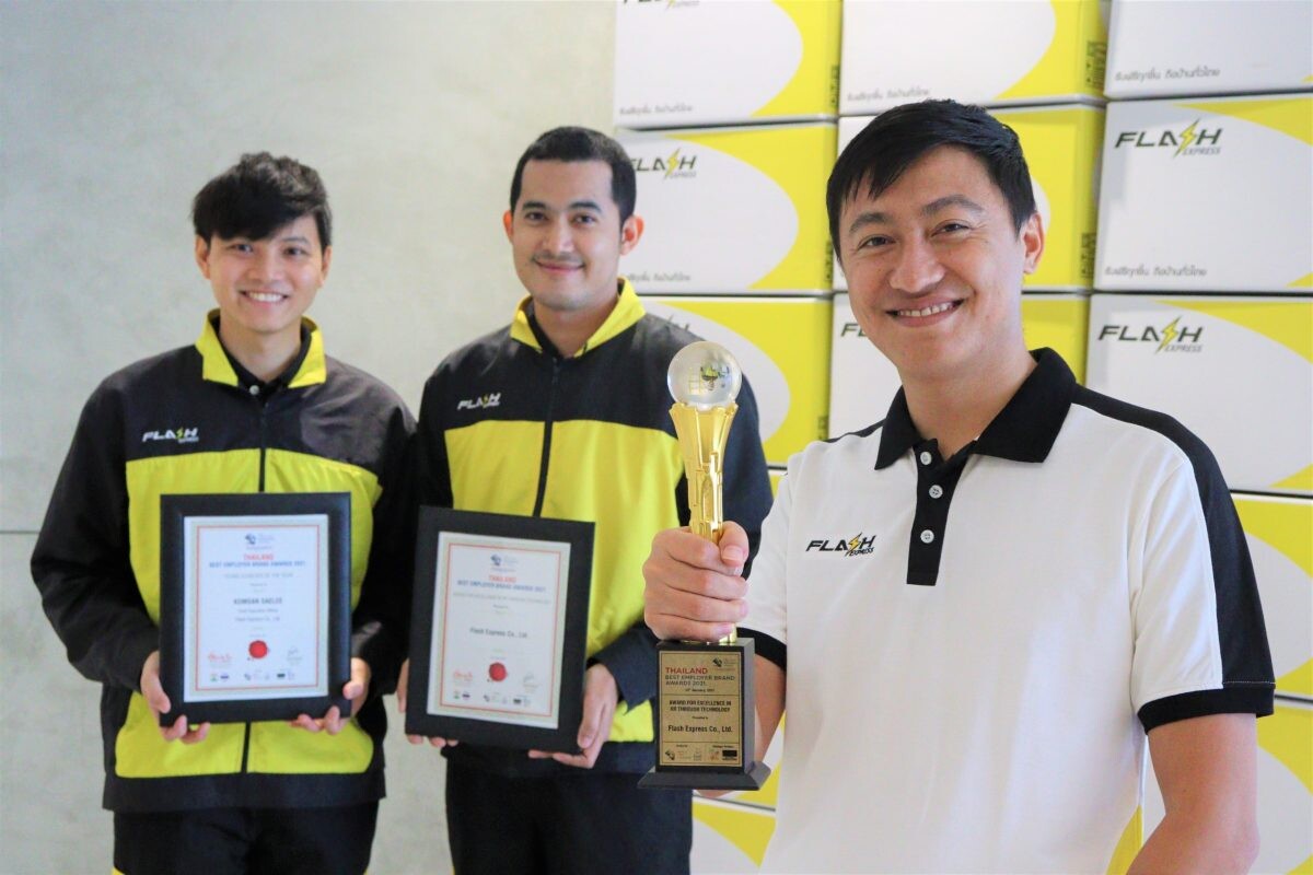แฟลช เอ็กซ์เพรส คว้า 2 รางวัลใหญ่จาก Thailand Best Employer Brand Awards 2021 ตอกย้ำองค์กรคนรุ่นใหม่ และผู้นำด้านเทคโนโลยี